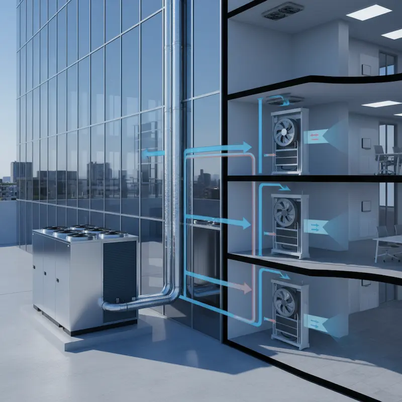 سیستم چیلر–فن کویل چگونه کار می‌کند