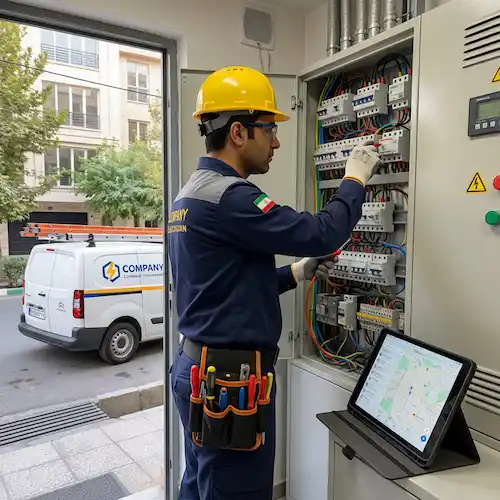 محدوده خدمات برقکار ساختمان پاسداران