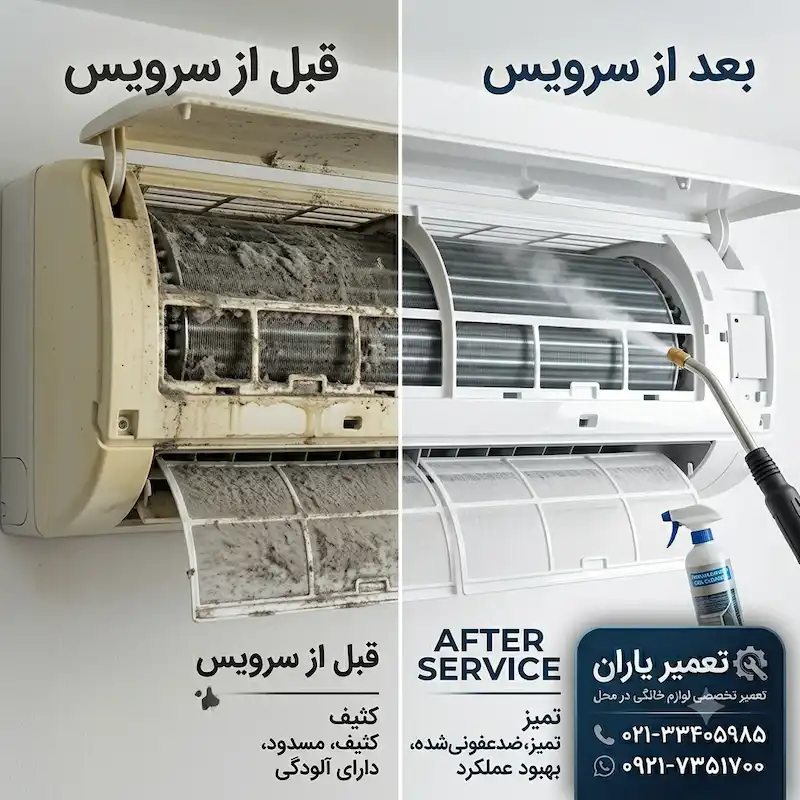 سرویس کولر گازی در شهرک غرب